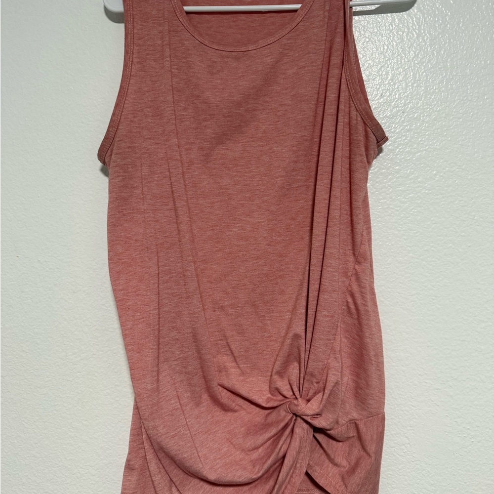 Women's Sleeveless Twist Knot Top - Pink